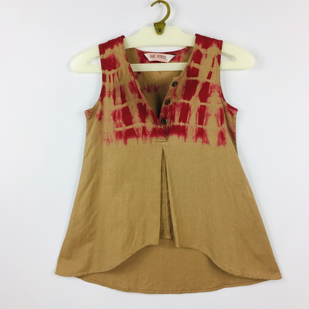 Jak Peppar Girls Boho Linen Cotton Top